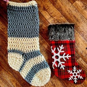 Handmade crochet stocking